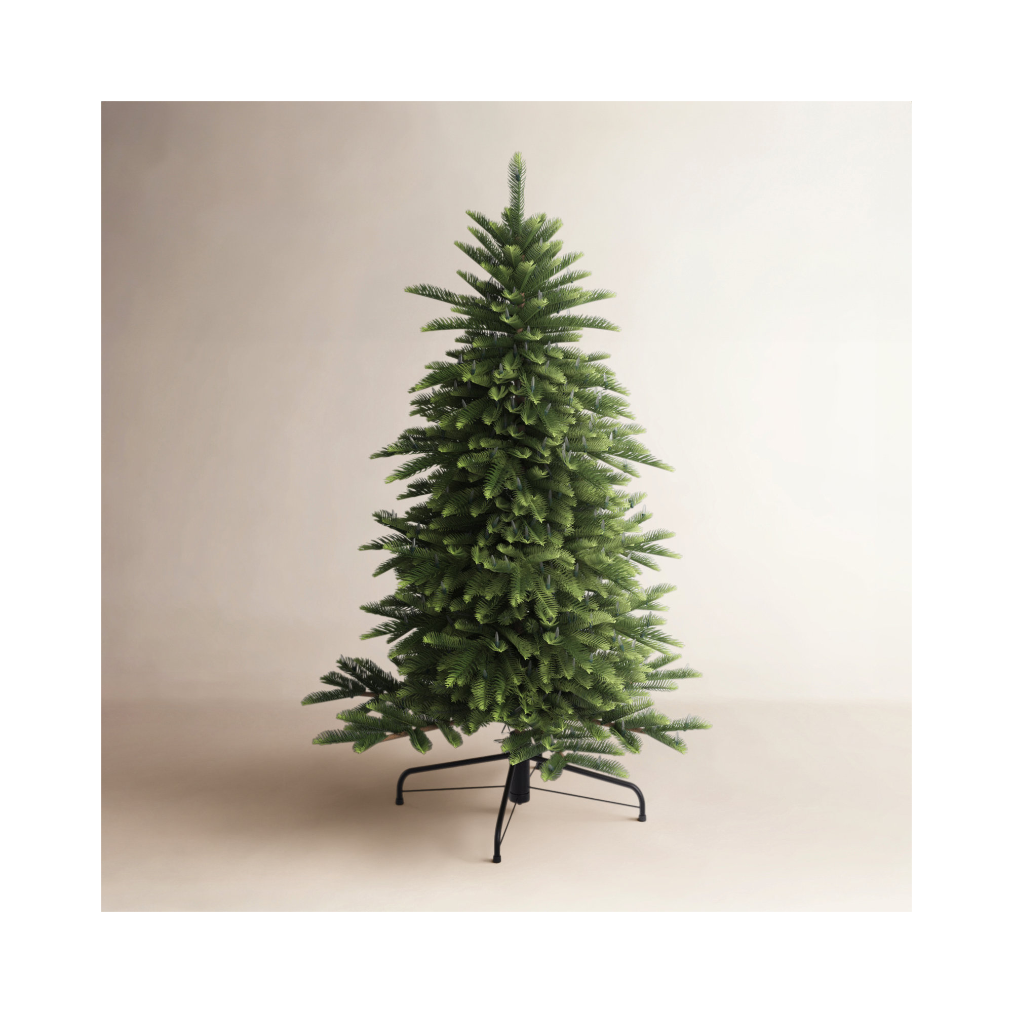 Lighted Artificial Fir Christmas Tree, 4.5' H