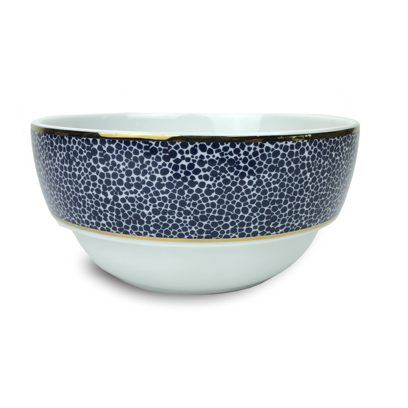 Panthera Handmade Porcelain Cereal Bowl, Indigo