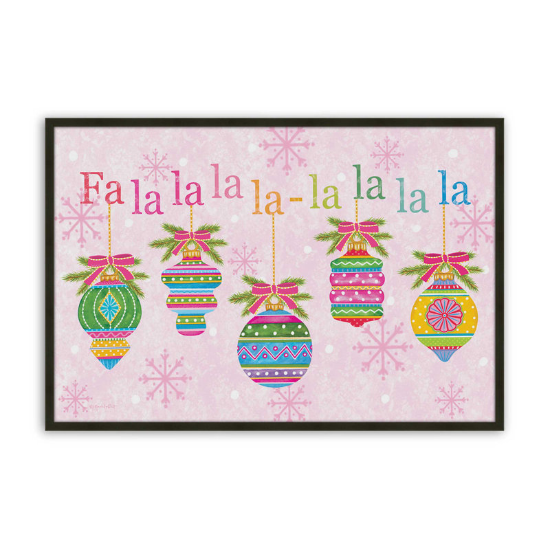 Fa Fa La La Ornaments II par Annie Lapoint, reproduction d'art, 13.5" H x 19.5" W, Open Corner Framed Print Paper without Mat