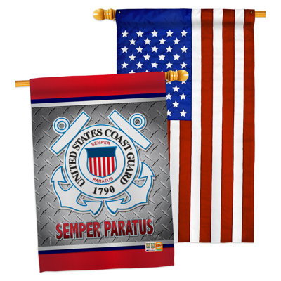 2 pièces en polyester décoratif à 2 faces 40 po x 28 po. ensemble de drapeaux de maison