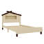 Lit plateforme simple en bois avec tête de lit Aatiqa-1719127590