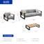 Ensemble de conversation pour patio 5 personnes avec coussins Cambusa Teak