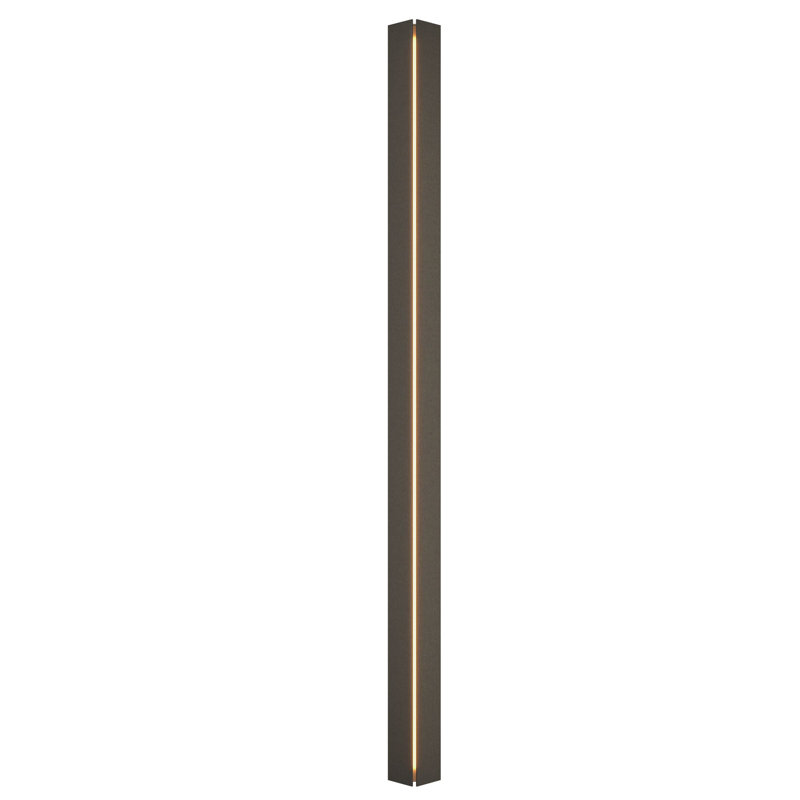 Gallery Steel Metal LED Flush Mounted Sconce, Bronze, 59" H x 4.3" W x 3.4" D