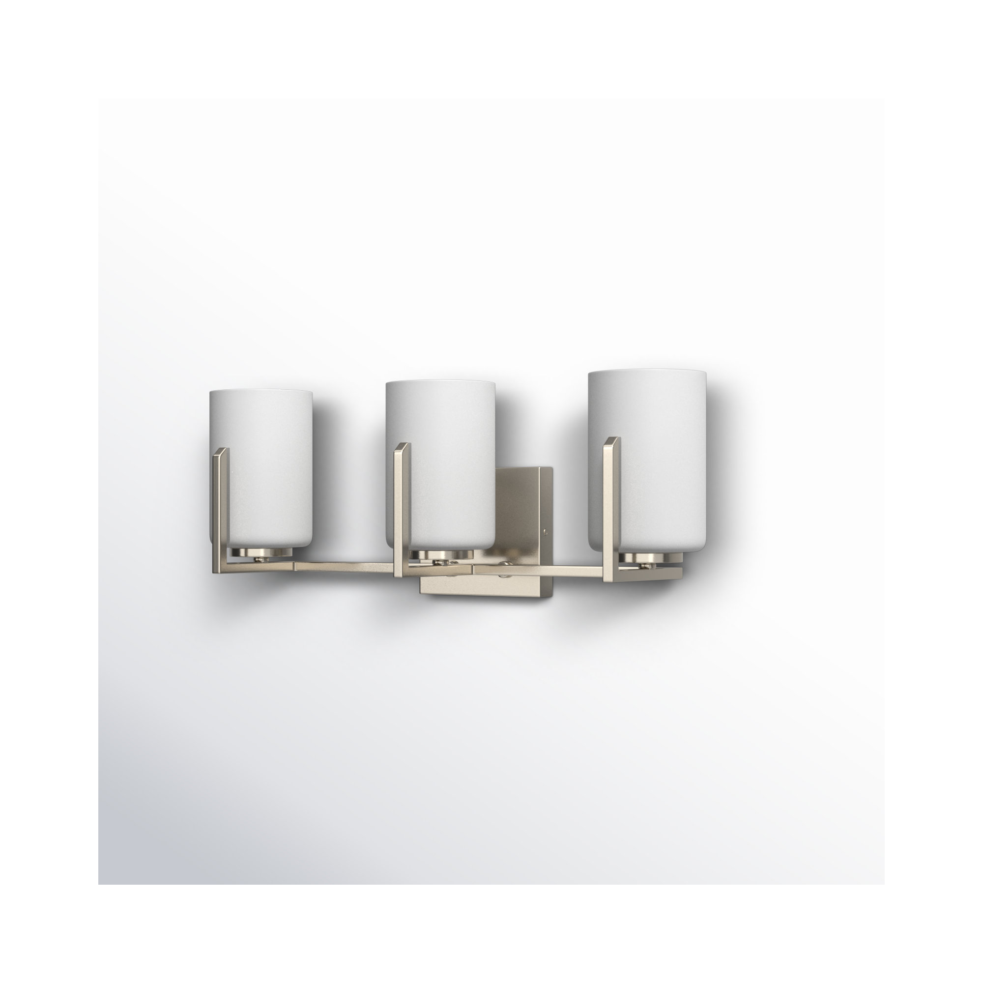 Roni 21.25" W 3-Light Dimmable Steel Vanity Light , Satin Nickel