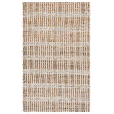 Sonnier Striped Flatweave Ivory/Natural Area Rug