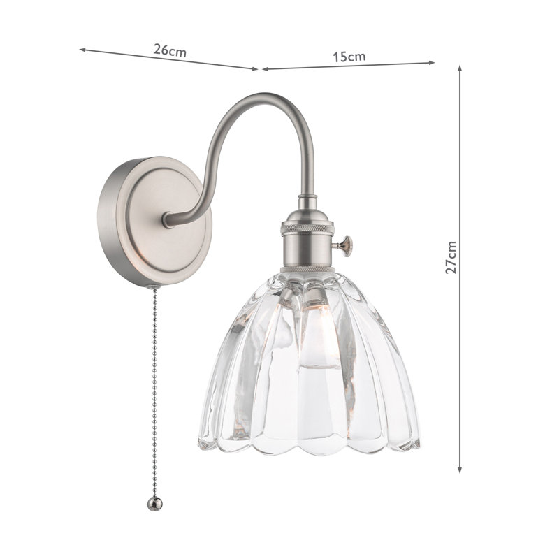 Wall Light, Antique Chrome