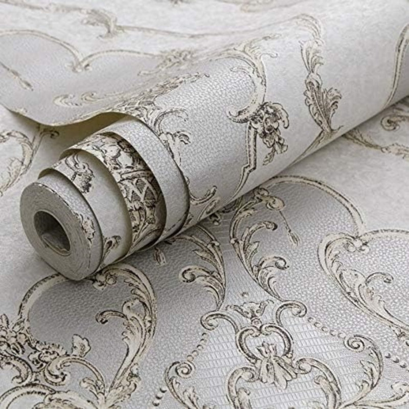 Rouleau de papier peint damassé de luxe européen