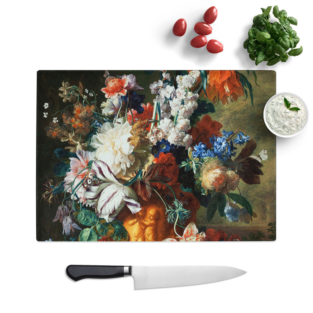 Still Life with Flowers Vol.10 by Jan Van Huysum Chopping Board
