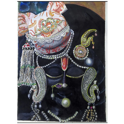 Shrinath-ji | Acrylique sur papier | Peinture d'Ankit Bagde