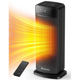 Ateroll CosyFlow Clim8 2000W 6820 BTU Electric High Efficiency Compact Space Heater with Adjustable Thermostat and with Digital Display