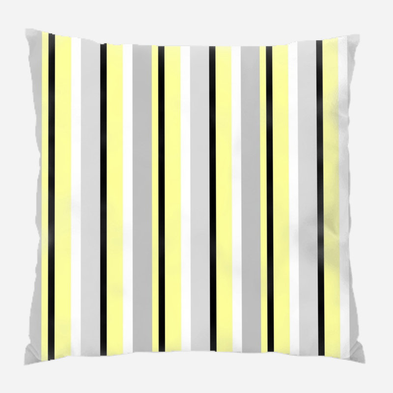 Striped Microsuede Reversible Throw Pillow