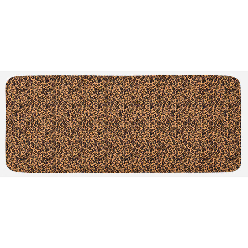 Eclectic Animal Print Synthetic Kitchen Mat