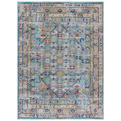 Tapis oriental bleu / gris clair Hertzler