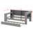 Upholstered Headboard Bed with Trundle, Storage Shelves, Desk & Charging Station-143348848