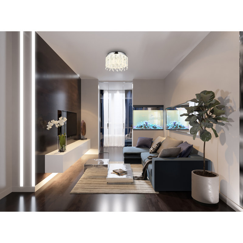 Frizzell LED Flush Mount, 26cm H x 38cm W x 38cm D