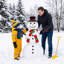 Ensemble d'accessoires pour fabriquer un bonhomme de neige de Noël-848520235