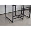 Ensemble de 2 tabourets de bar à hauteur de comptoir, chaises de bar rembourrées en lin, repose-pieds et structure en métal pour la cuisine, la salle à manger