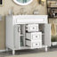 Meuble-lavabo moderne de 36 po avec 2 tiroirs et 2 portes Ã  fermeture douce-667277446
