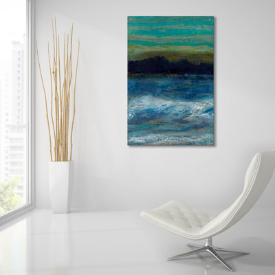  «Marooned 1» par Alicia Ludwig, art mural en verre acrylique, 24 po x 36 po