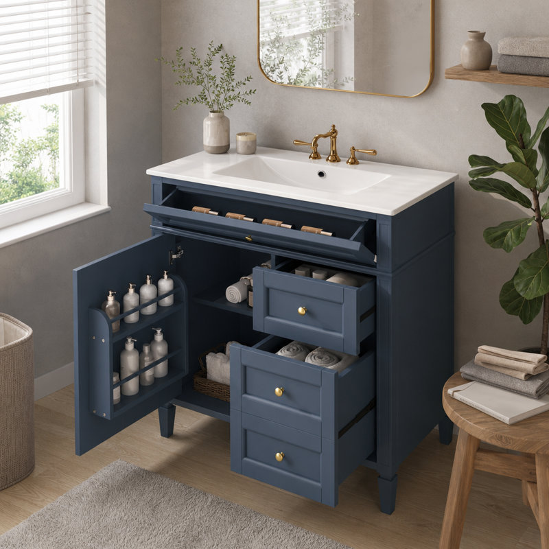 Meuble-lavabo autoportant Shaker