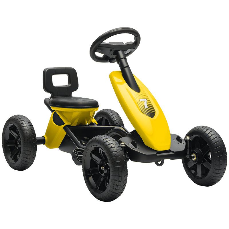 Zoomie Kids Go Kart, Yellow