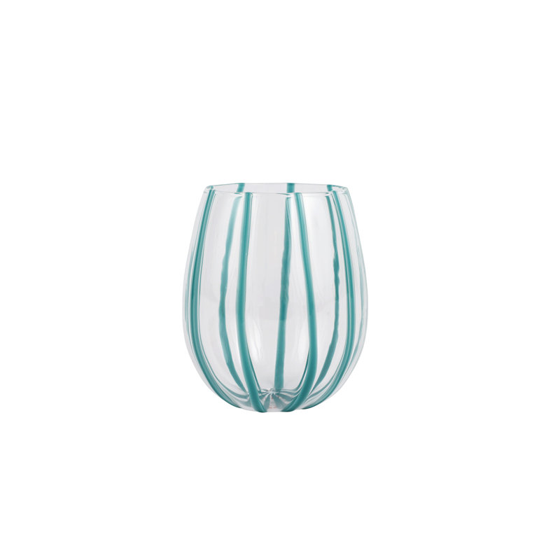 10 oz. Nuovo Verre à vin sans pied, Bleu sarcelle