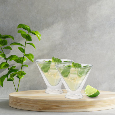 OGGI 2 - Piece 10oz. Glass Martini Glass Glassware Set