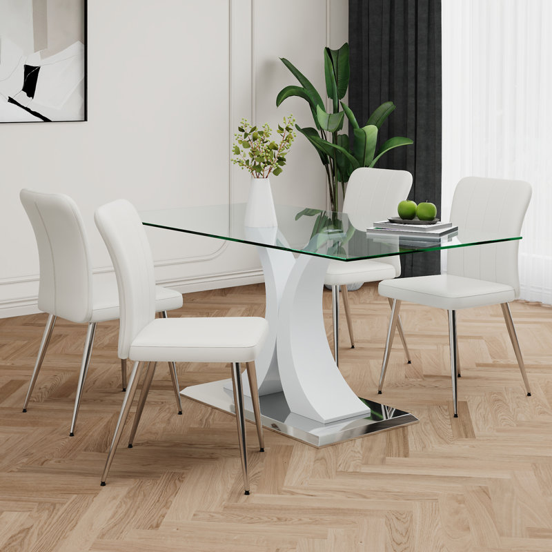 Table en verre de style moderne