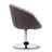 Hopper Modern Twill Weave Upholstered Metal Swivel Accent Chair in Gray-123765329
