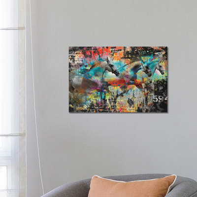 Horses 1 Piece Wrapped Canvas Painting