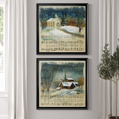 Silent Night - ensemble de 2 reproductions d'impressions