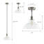 Luminaire suspendu en forme de dôme à 1 lumière Movses-93841057-24166312