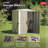 Keter Factor 6x3 ft. Durable Resin Outdoor Storage Shed With Floor and Double Doors for Garden Patio Furniture and Yard Tools, Brown