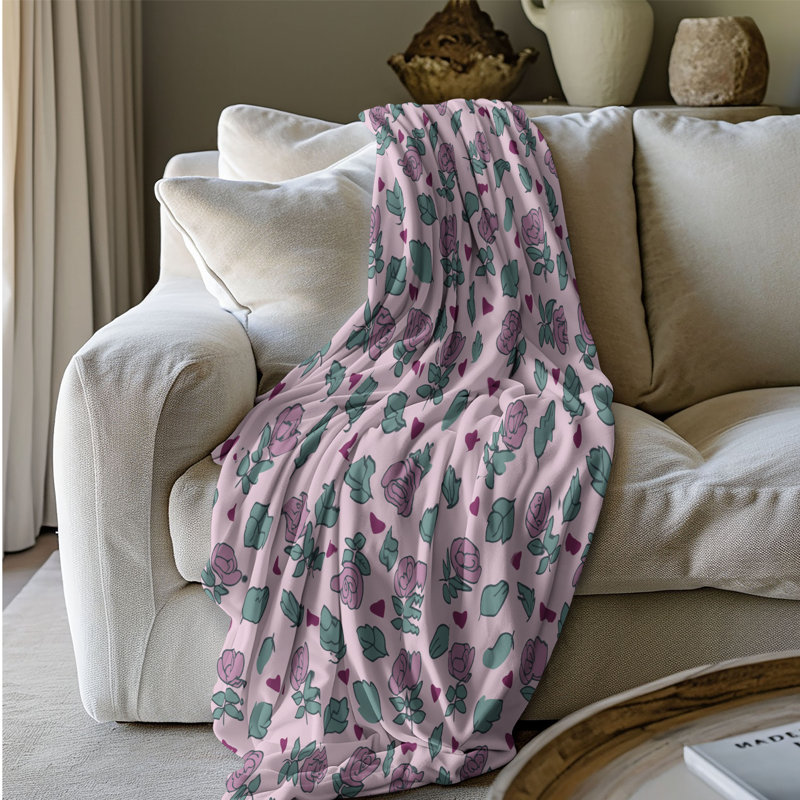 Elegant Bloom - 1 Piece Premium Blanket, Queen