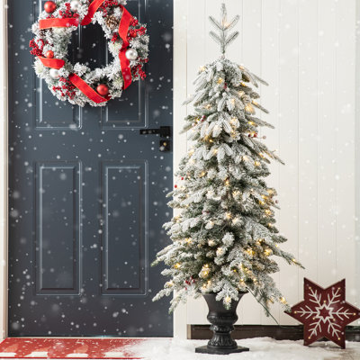 Heyden Easy Set-Up Lighted Fir Christmas Tree with Realistic Needles