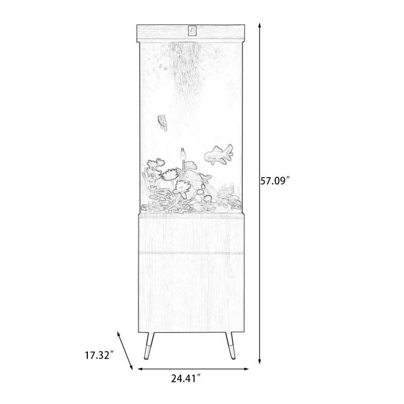Aquarium 45-55 gallons, 24.41, Walnut