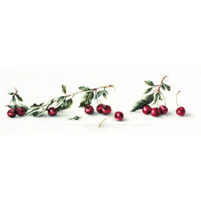 Trousse de point de croix à motifs cerises de Luca-S B2252L