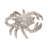 Aluminum Metal Crab Figurine Coastal Decorative Sculpture - Nautical Accent Decor in Trendy Ocean-Inspired Style.