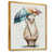 Toile avec cadre flottant or