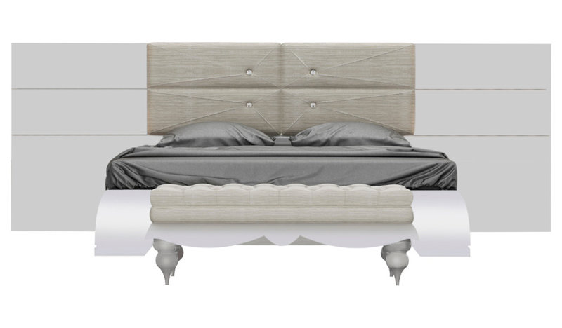 Klass Upholstered Wingback Bed, King