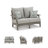 Ahumada 54'' Wide Straight Loveseat with Cushions