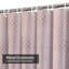 Rideau de douche géométrique diagonal rose à 12 crochets-938050880
