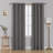 Deconovo Silver Diamond Pattern Curtain Pair-78279277-78279282