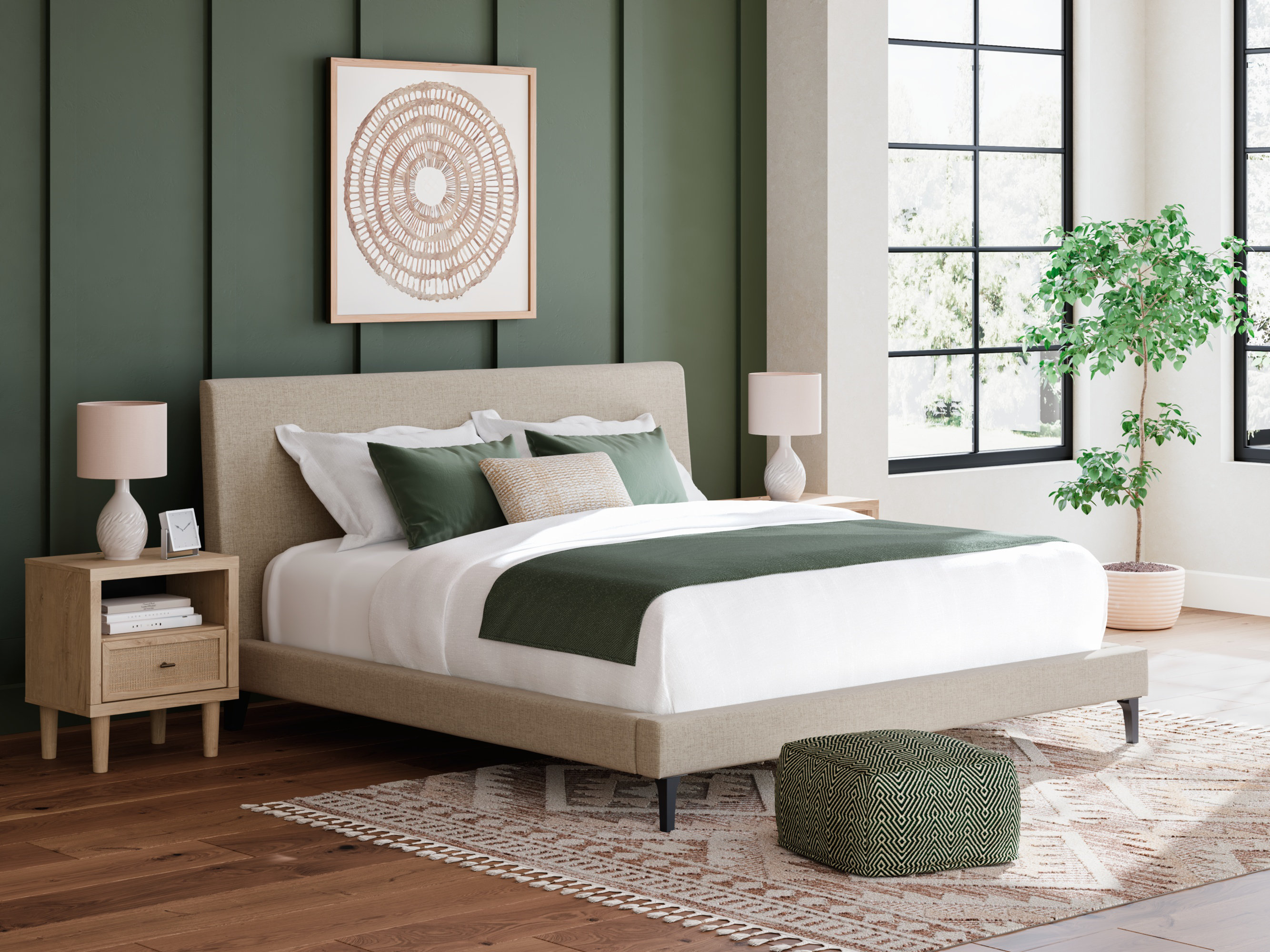 Ebern Designs Marmion Upholstered Bed With Roll Slats & Reviews | Wayfair