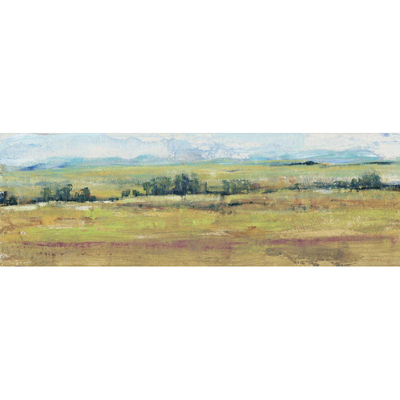 " Distant Treeline Panel II " Painting Print, 10" H x 30" W x 1.5" D