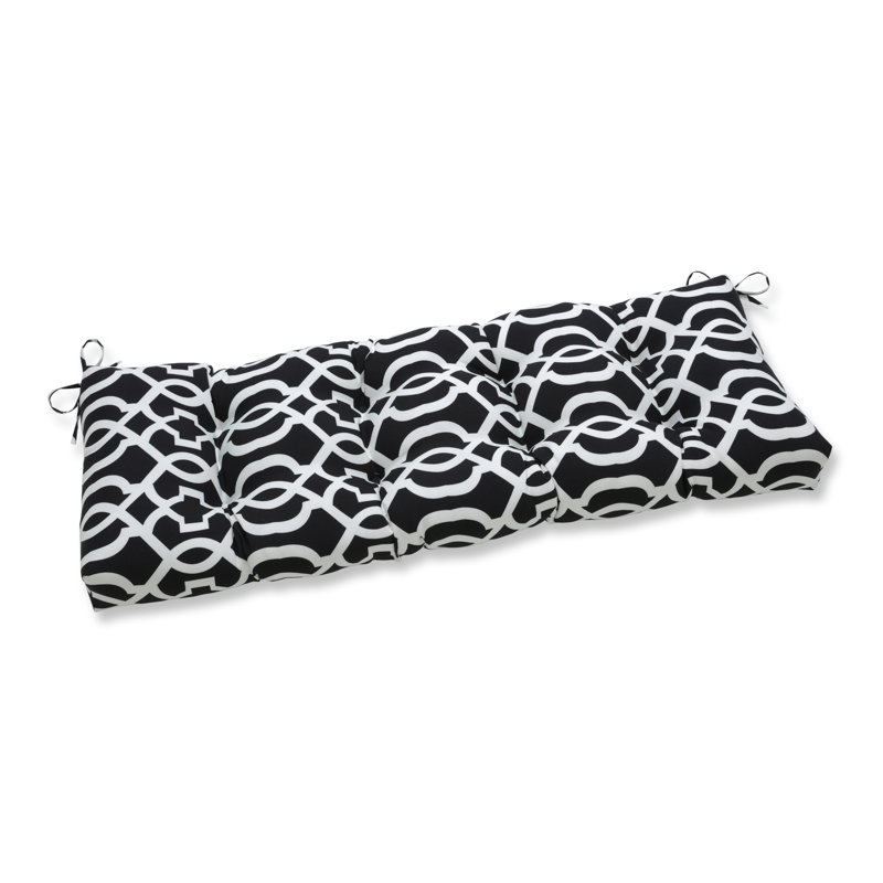 Coussin de siège intérieur / extérieur Abdulazis, L 60 po, Noir