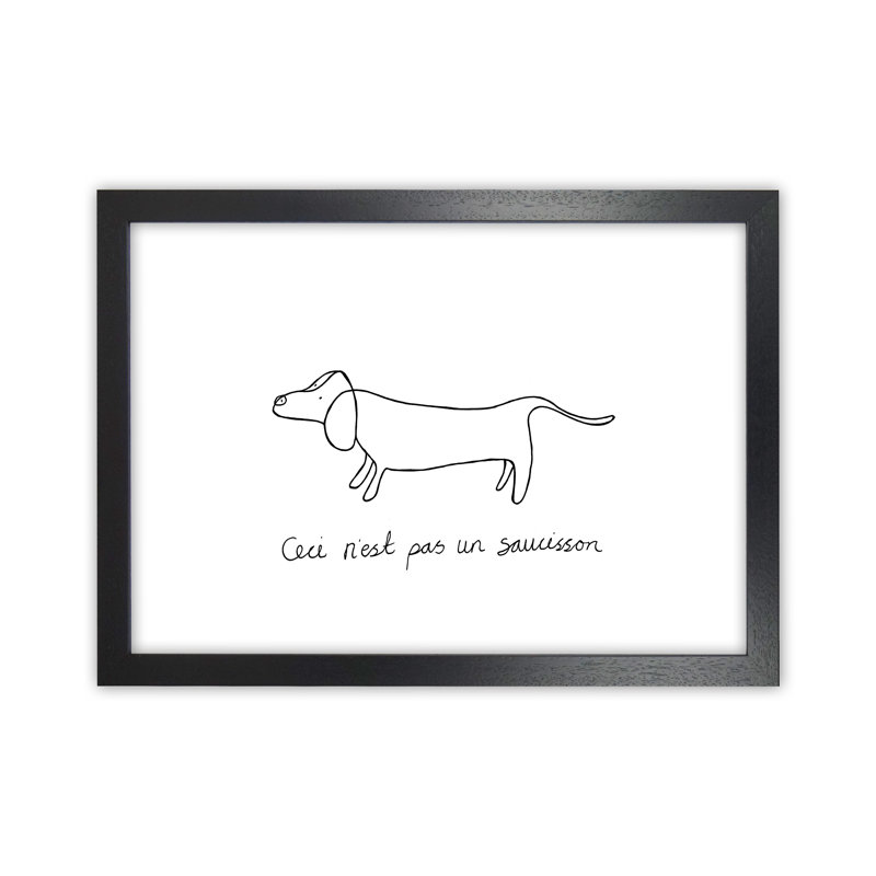 Pasunsaucisson by Carissa Tanton - Print, 25cm H x 34cm W x 3cm D, Black Framed