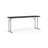Plastic Folding Table, Long Plastic Training Table For Indoor/Outdoor Events, Black
