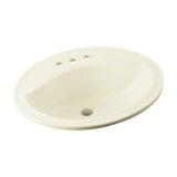 Sanibel Ceramic Circular Drop-In Bathroom Sink with Overflow