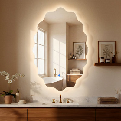 Miroir de salle de bain mural sans cadre